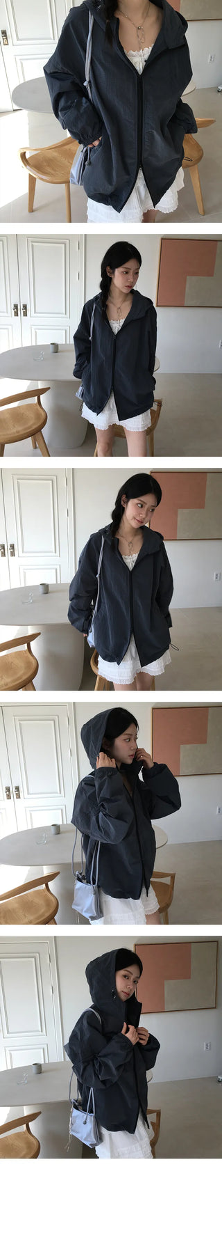 Essential Two Way Hooded Windbreaker