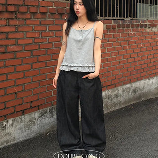 Button hem frill nasi