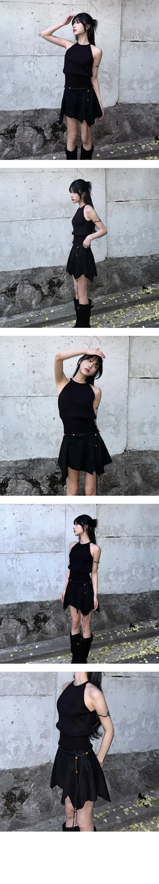 Halter Neck Knitted Nashi