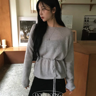 See through Waistband Knit