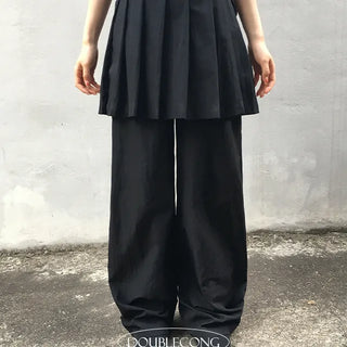 Rustling Layered Skirt Pants