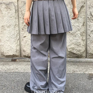 Rustling Layered Skirt Pants