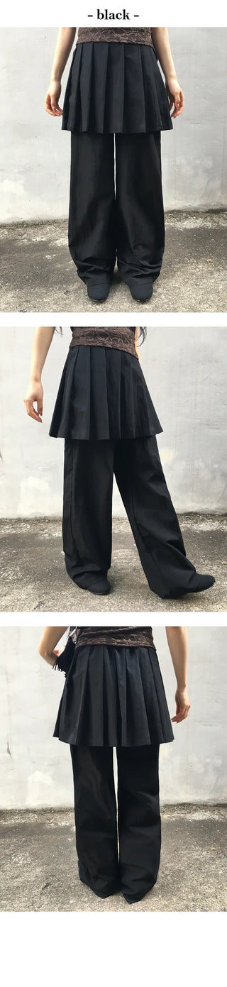Rustling Layered Skirt Pants