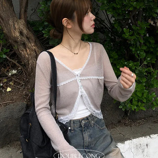 Bohemian Lace Mother of Pearl Cardigan