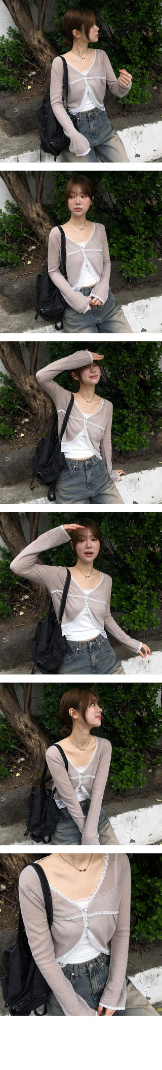 Bohemian Lace Mother of Pearl Cardigan
