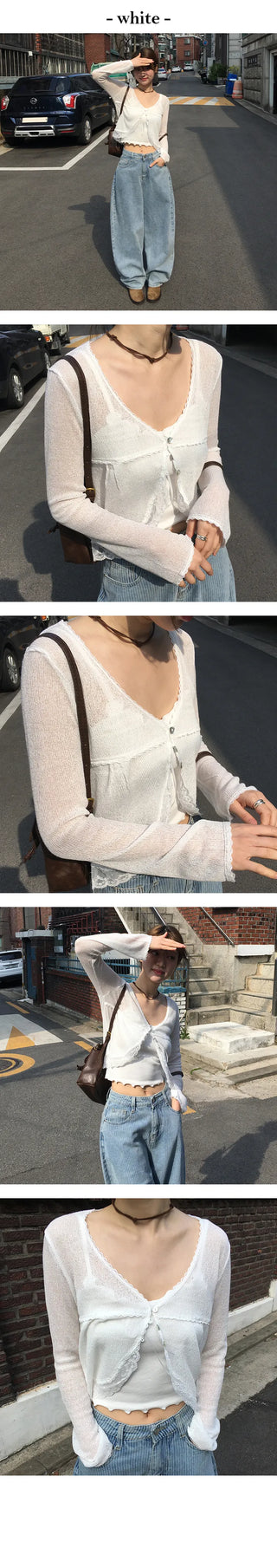 Bohemian Lace Mother of Pearl Cardigan