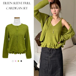 Eileen Nasi Frill Cardigan Set
