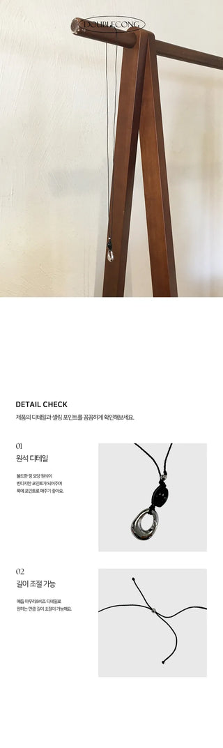 Raw Stone Long String Necklace