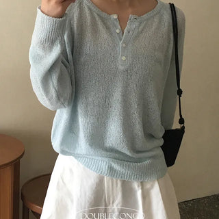 Nagrang Button Boucle Knit