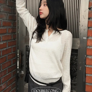 Nagrang Button Boucle Knit