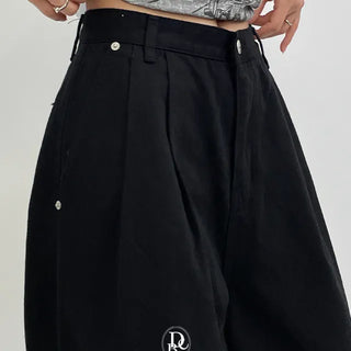 Wide Two Tuck Slab Pants