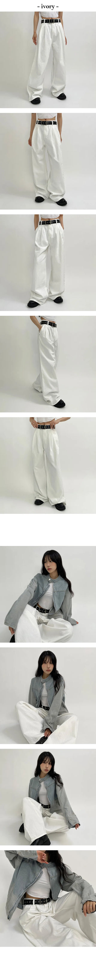 Wide Two Tuck Slab Pants