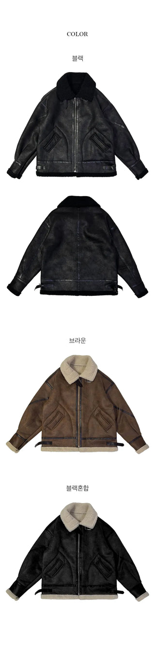Berin Wool High Neck Suede Mustang