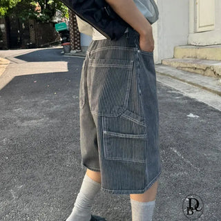 Carpenter Stripe Bermuda Pants