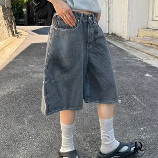 Carpenter Stripe Bermuda Pants