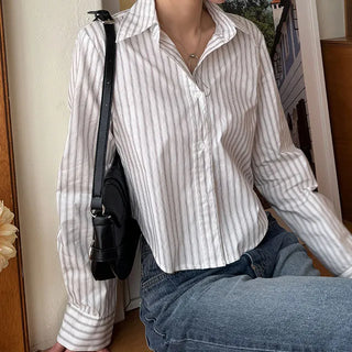 Clive Crop Striped Shirt