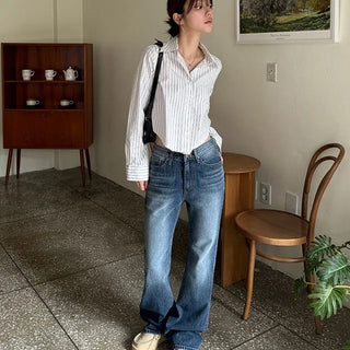 Clive Crop Striped Shirt