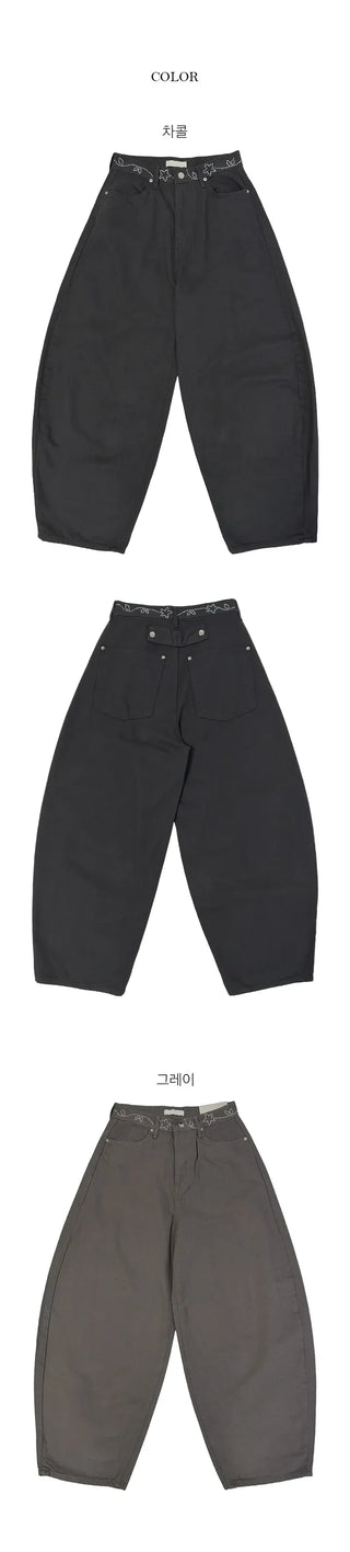 Beaded Stud Balloon Pants
