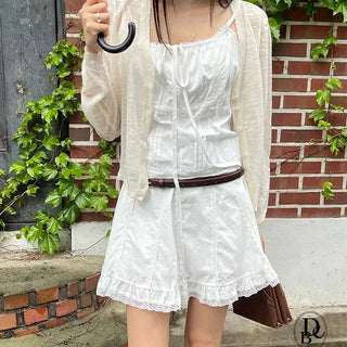 V neck See through Slim Fit Cardigan