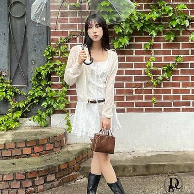 V neck See through Slim Fit Cardigan