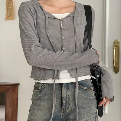 Romi Nashi Button Long Sleeve Set