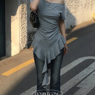 Wave Layered Frill Top