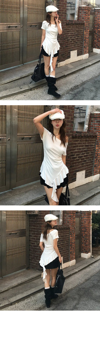 Wave Layered Frill Top