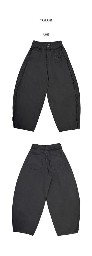 Side Tassel Wide Pants
