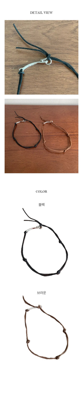 Suede Buckle Necklace