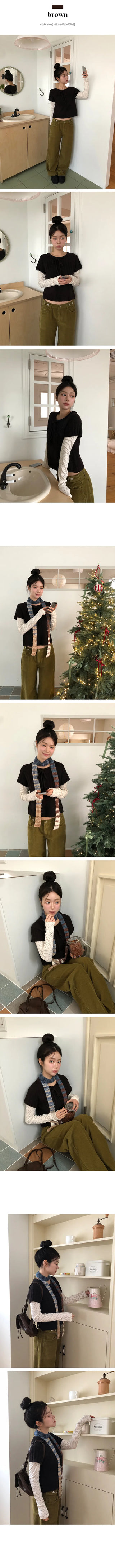 Leaden Soft Ribbon Short Sleeve Knit