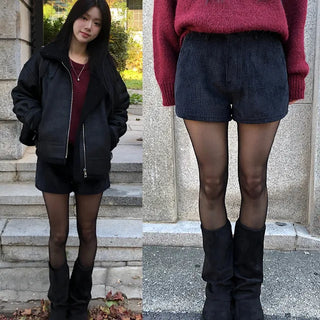 Momo Corduroy Golden Shorts