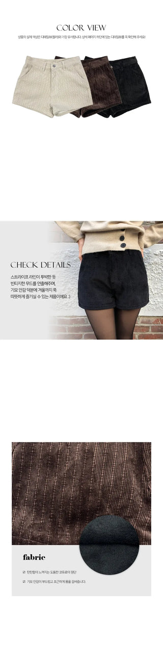 Momo Corduroy Golden Shorts