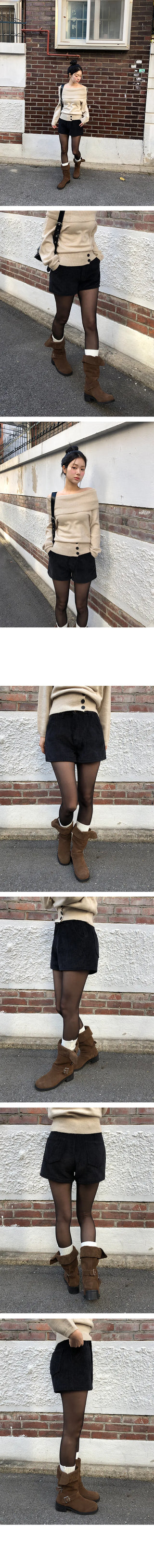 Momo Corduroy Golden Shorts