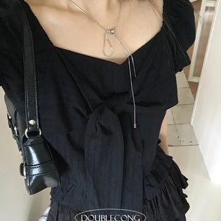 Forefront Ribbon Frill Blouse