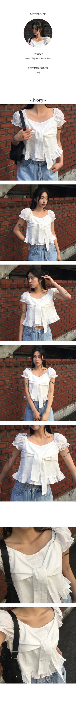 Forefront Ribbon Frill Blouse