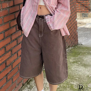 Carpenter Loose Bermuda Pants