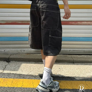 Carpenter Loose Bermuda Pants