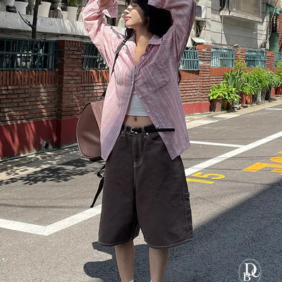 Carpenter Loose Bermuda Pants