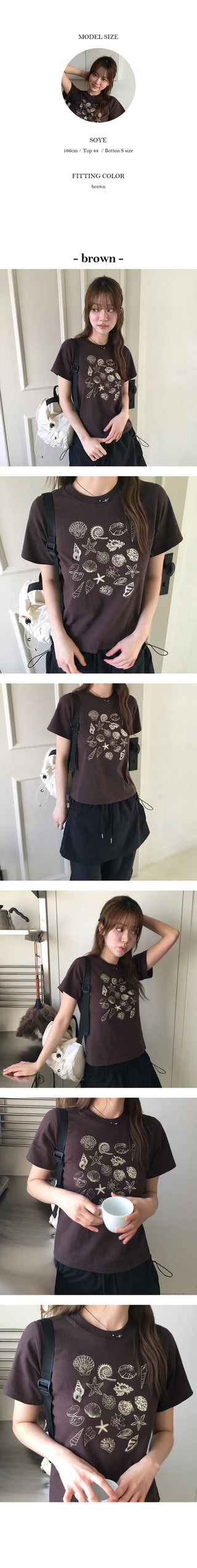 Biring Lettering Crop Short Sleeve T Shirt
