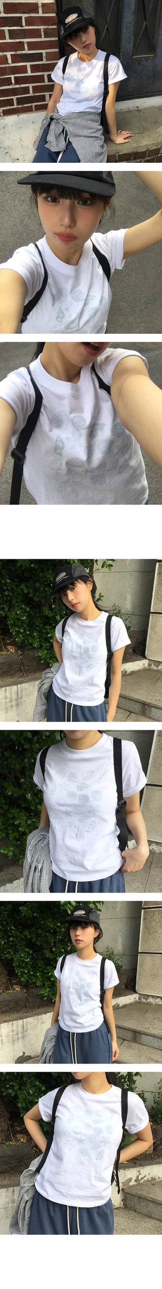 Biring Lettering Crop Short Sleeve T Shirt