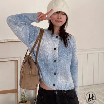 Fossil Gradient Round Knit Cardigan