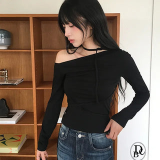 Glam strap off shoulder long sleeve