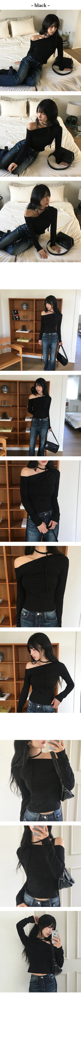 Glam strap off shoulder long sleeve
