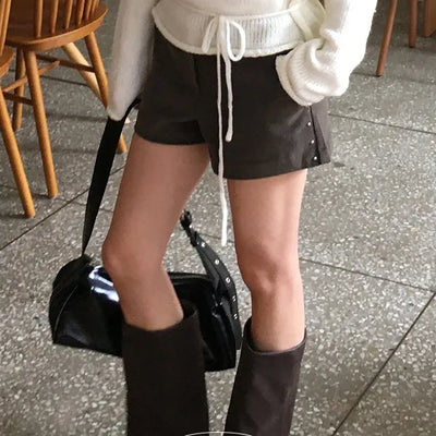 Studded Low Rise Shorts