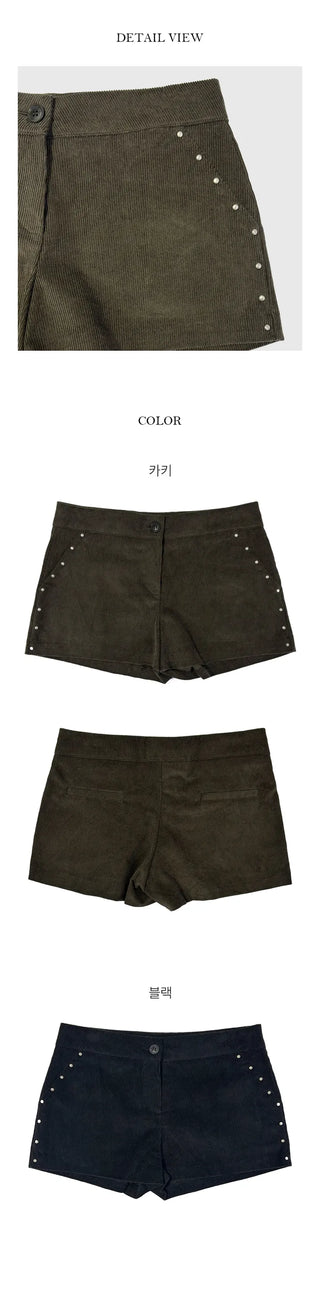 Studded Low Rise Shorts