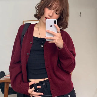 Rio V neck wool cardigan