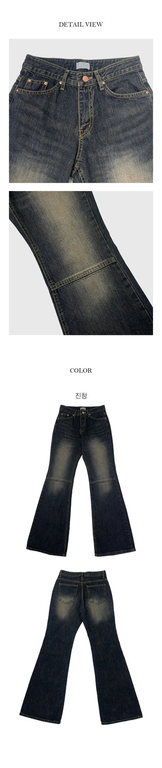 Arrow Line Denim Bootcut Pants