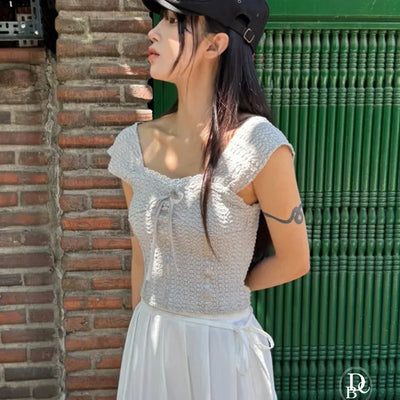 Blossom Ribbon Crop Top