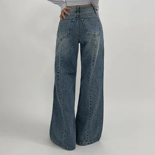Denim Back Slit Point Pants