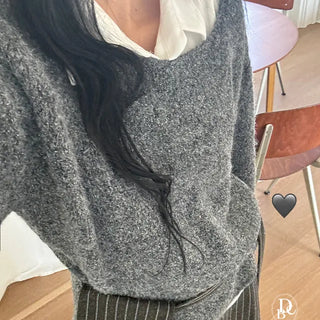 Mic Alpaca Unbalanced Strap String Knit